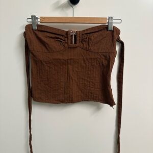 Princess Polly Isabetta Halter Top Chocolate